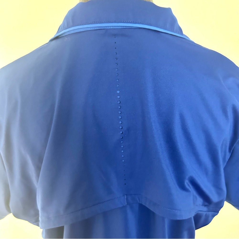 Nike Blue Button Down Polo Shirt Relaxed Fit - Picture 6 of 8